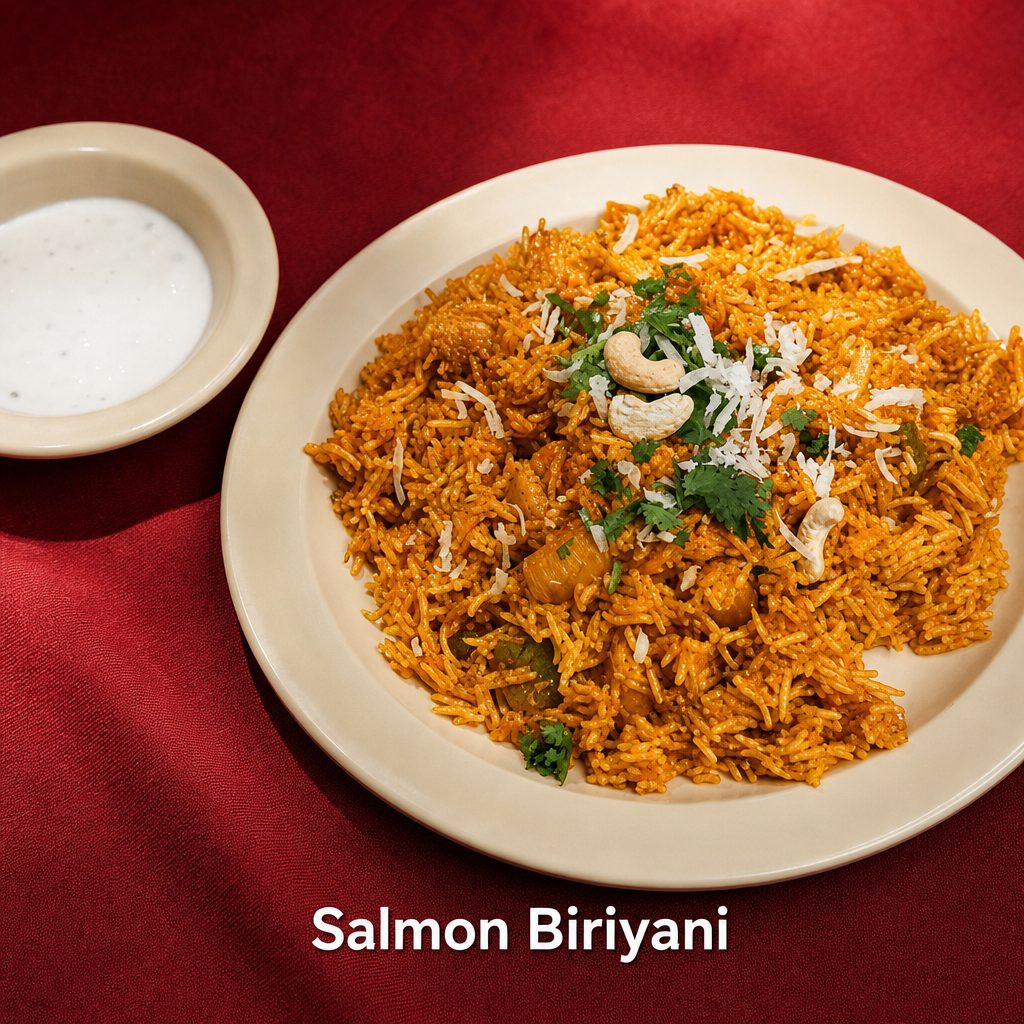 Salmon Biryani.