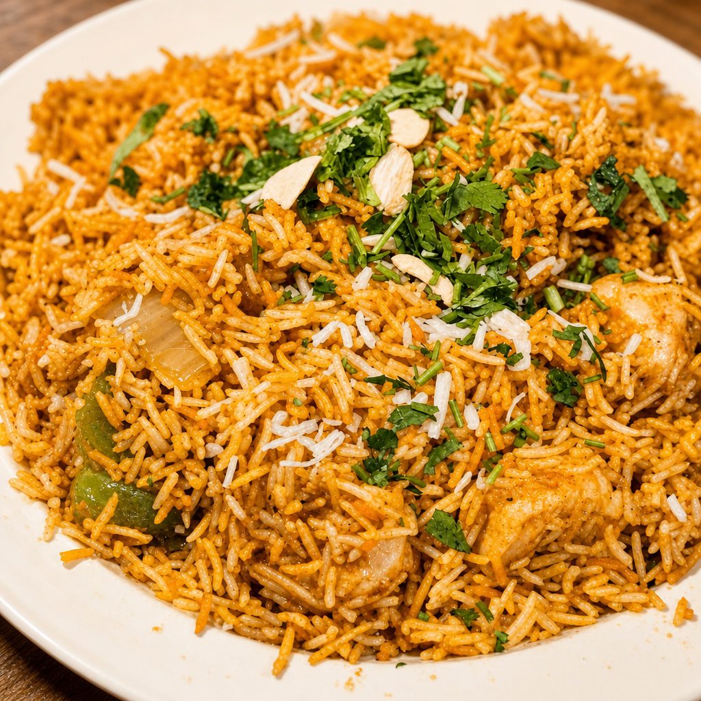 Shrimp Biryani.