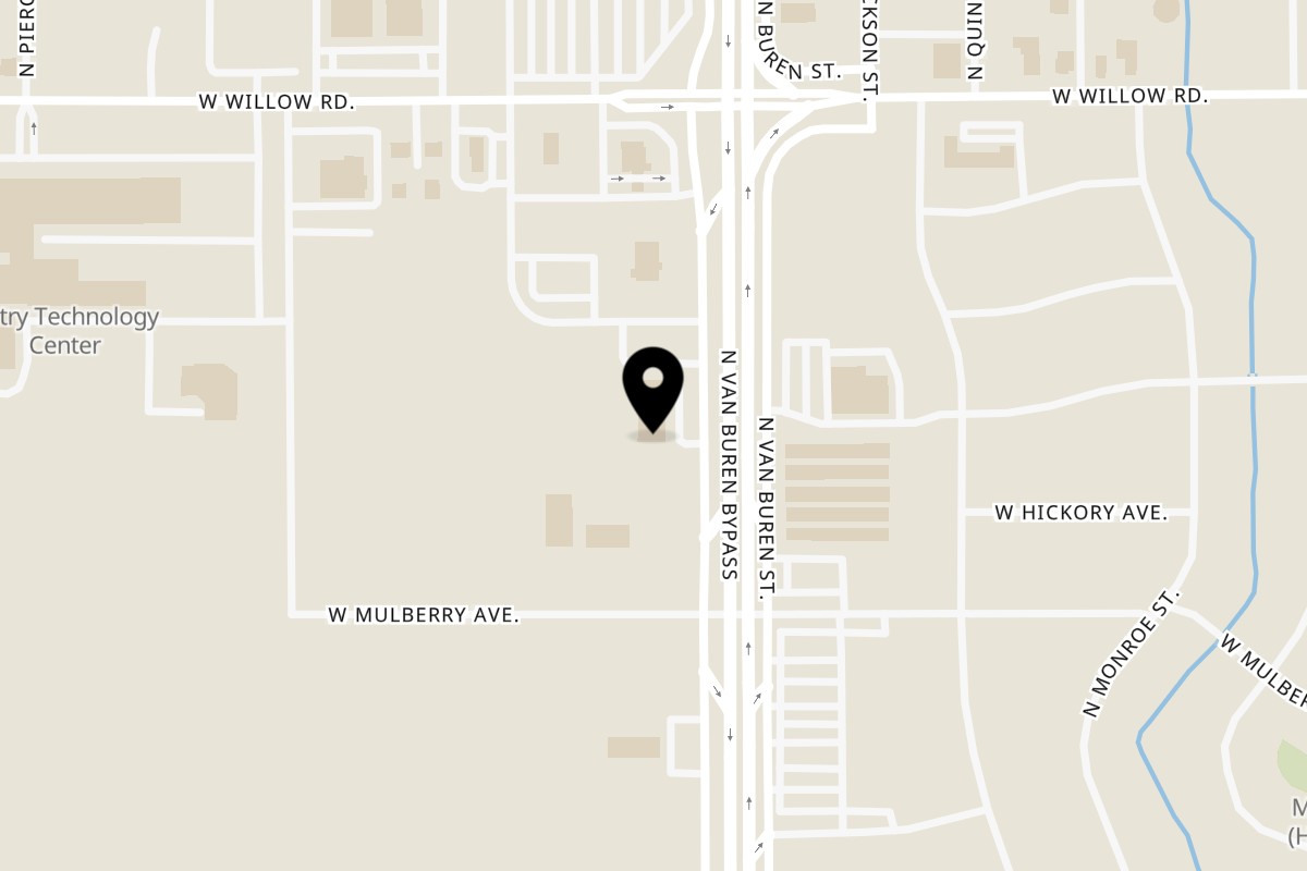 Map showing the location of Kripa Indian Cuisine on 2126 North Van Buren Street in Enid